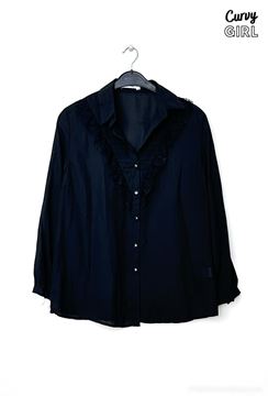 Picture of PLUS SIZE BLOUSE WITH FRILL NECK